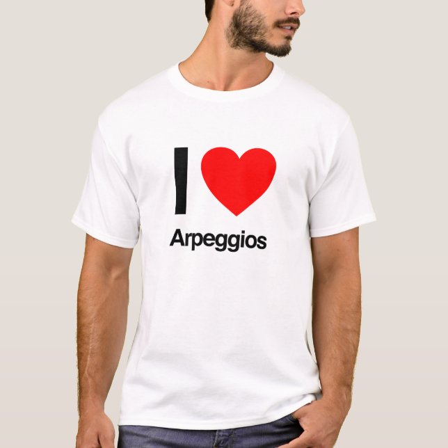 T-shirt Eu amo arpeggios (Frente)