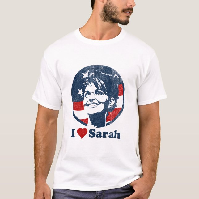 T-shirt Eu amo as mulheres de Sarah destruídas (Frente)