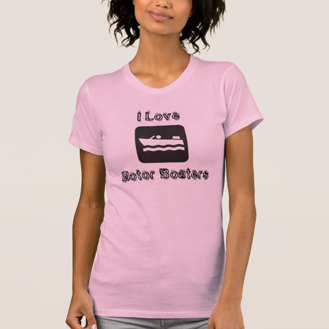 T-shirt Eu amo barqueiros do motor (Frente)