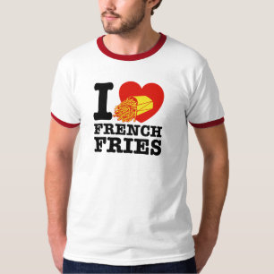 T-shirt Eu amo batatas fritas