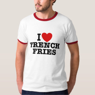 T-shirt Eu amo batatas fritas