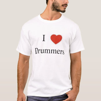T-shirt Eu amo bateristas