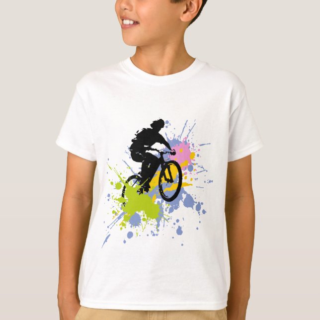 T-shirt Eu amo Biking (Frente)