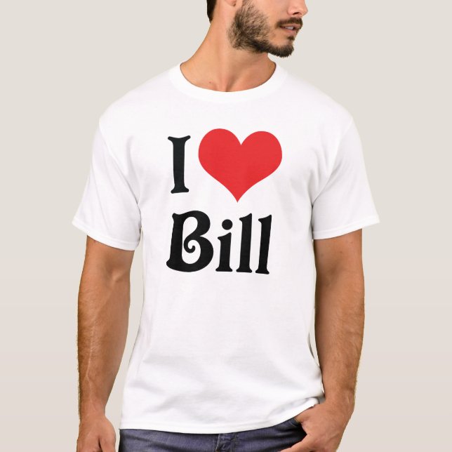 T-shirt Eu Amo Bill (Frente)