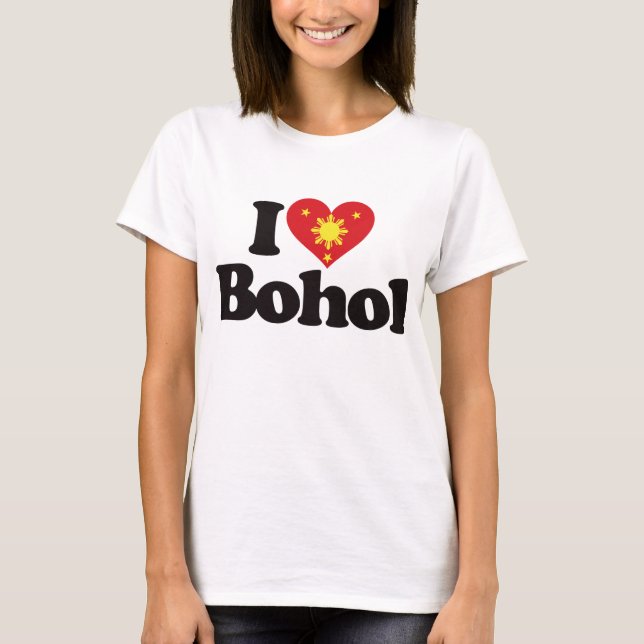 T-shirt Eu amo Bohol (Frente)