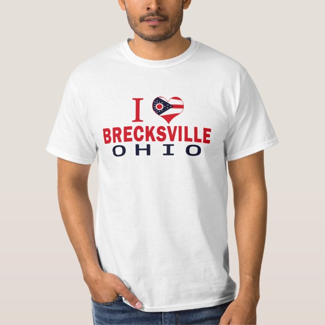 T-shirt Eu amo Brecksville, Ohio (Frente)