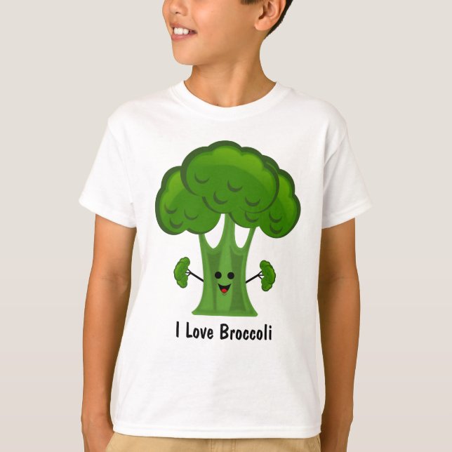 T-shirt Eu Amo Broccoli (Frente)