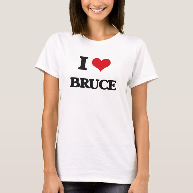 T-shirt Eu amo Bruce (Frente)