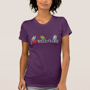 T-shirt Eu amo Budgies