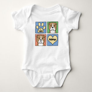 T-shirt Eu amo buldogues