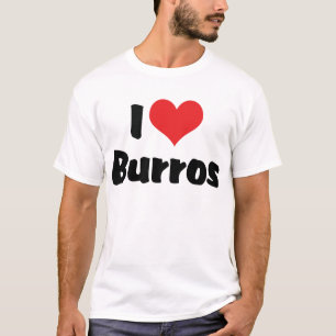 T-shirt Eu Amo Burros do Coração