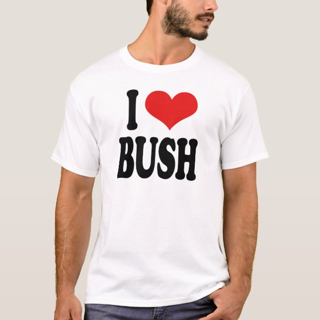 T-shirt Eu amo Bush (Frente)