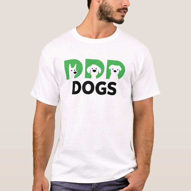 T-shirt Eu amo cachorros (Frente)