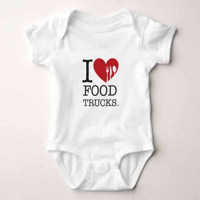 T-shirt EU AMO caminhões da comida (Frente)