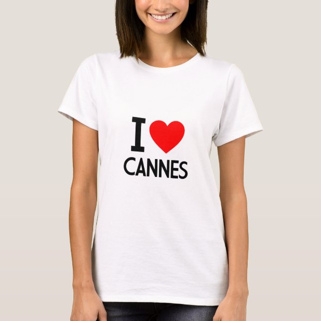 T-shirt Eu Amo Cannes (Frente)