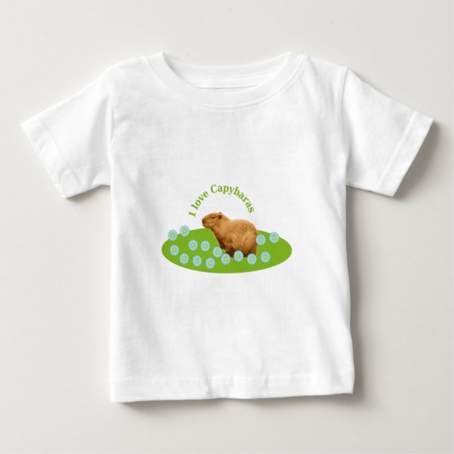 T-shirt Eu amo Capybaras (Frente)
