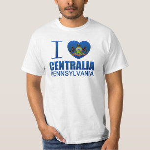 T-shirt Eu amo Centralia, PA