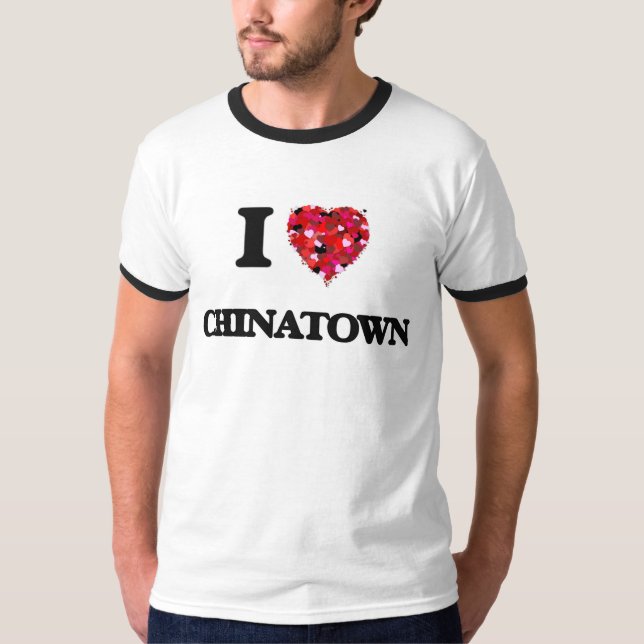 T-shirt Eu amo Chinatown (Frente)