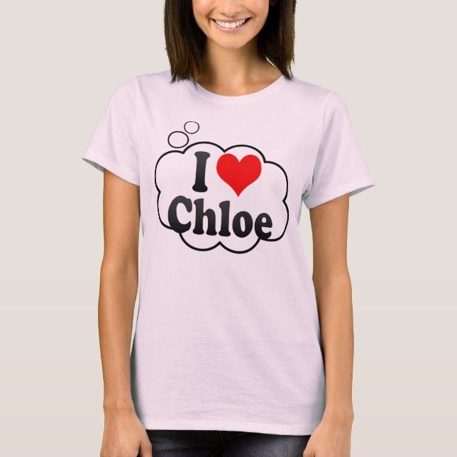 T-shirt Eu amo Chloe (Frente)