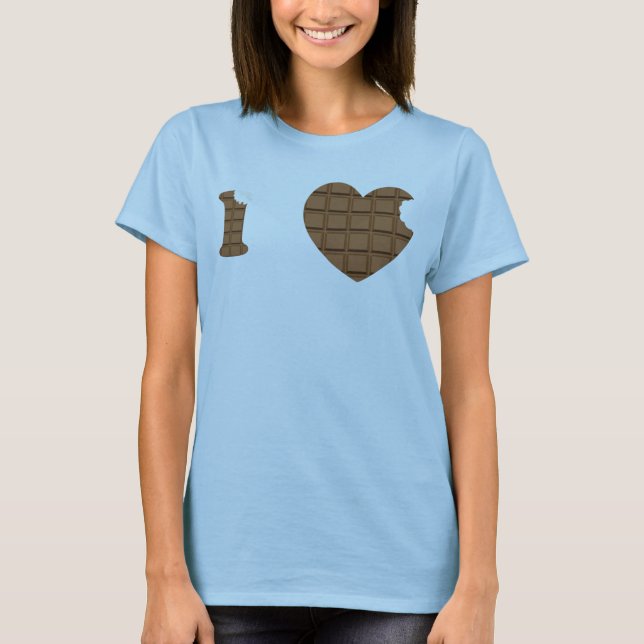 T-SHIRT EU AMO CHOCOLATE (Frente)