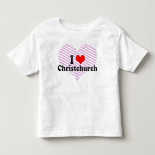 T-shirt Eu amo Christchurch, Nova Zelândia