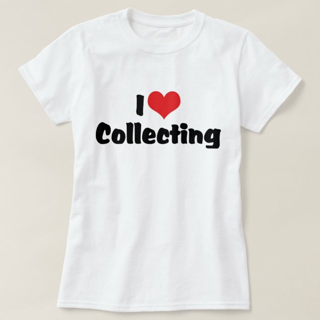 T-shirt Eu Amo Coleção de Corações (Frente do Design)