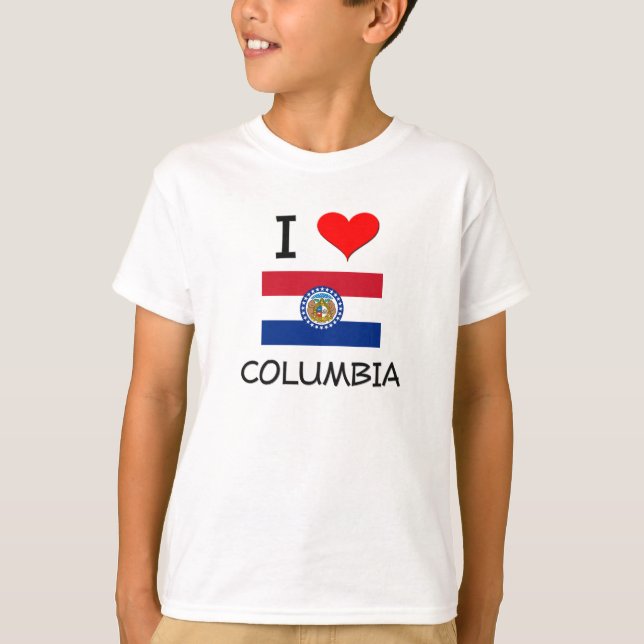 T-shirt Eu amo Colômbia Missouri (Frente)