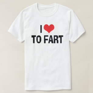 T-shirt Eu Amo Coração A Fart - Engraçado Humor