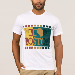 T-shirt Eu amo (coração) Boston - Vintage Boston