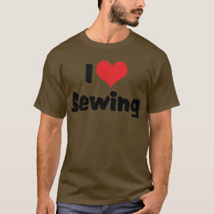 T-shirt Eu Amo Coração de Costura