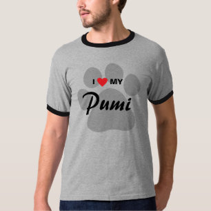 T-shirt Eu amo (coração) meu Pumi