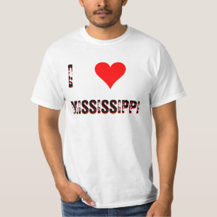 T-SHIRT EU AMO (CORAÇÃO) MISSISSIPPI