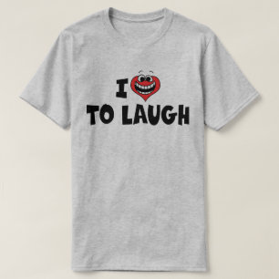 T-shirt Eu Amo Coração Para Rir - Amante de Comédia Stand 