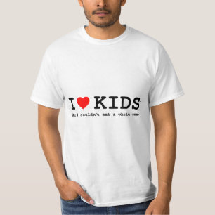 T-shirt Eu Amo Crianças (Mas Não Comeria Uma Inteira)