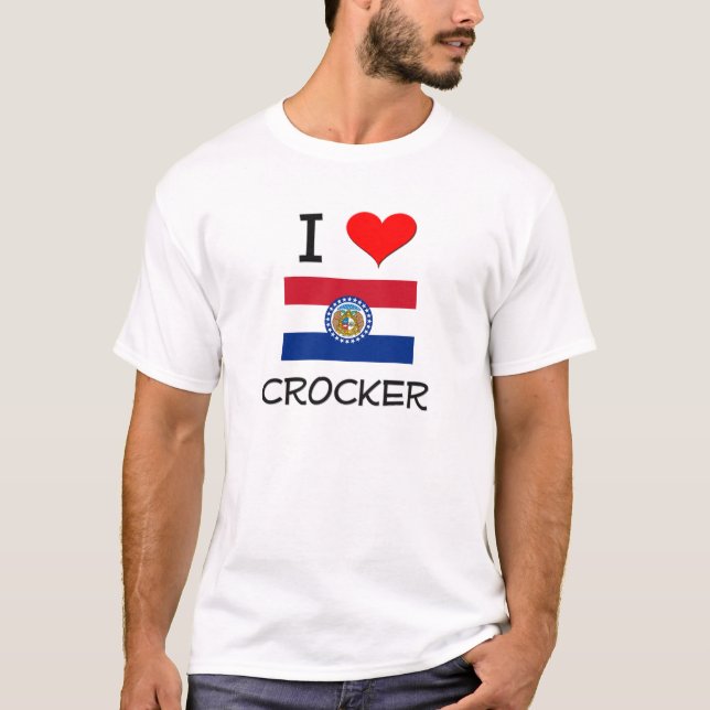 T-shirt Eu amo Crocker Missouri (Frente)