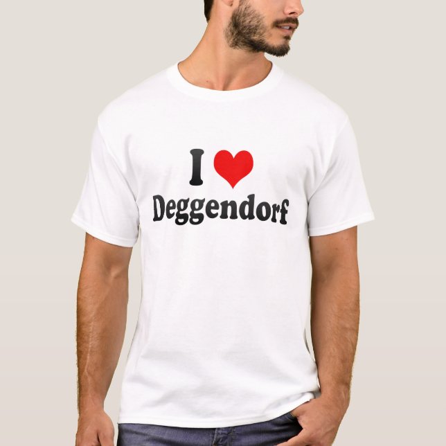 T-shirt Eu amo Deggendorf, Alemanha (Frente)