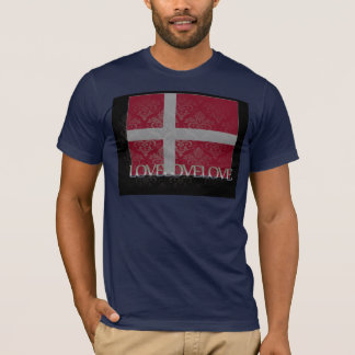 T-shirt Eu amo Dinamarca legal