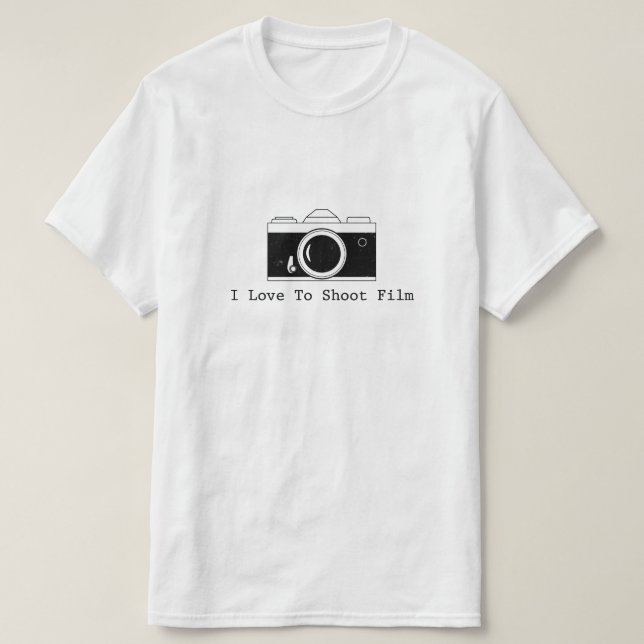 T-shirt Eu amo disparar no filme (Frente do Design)