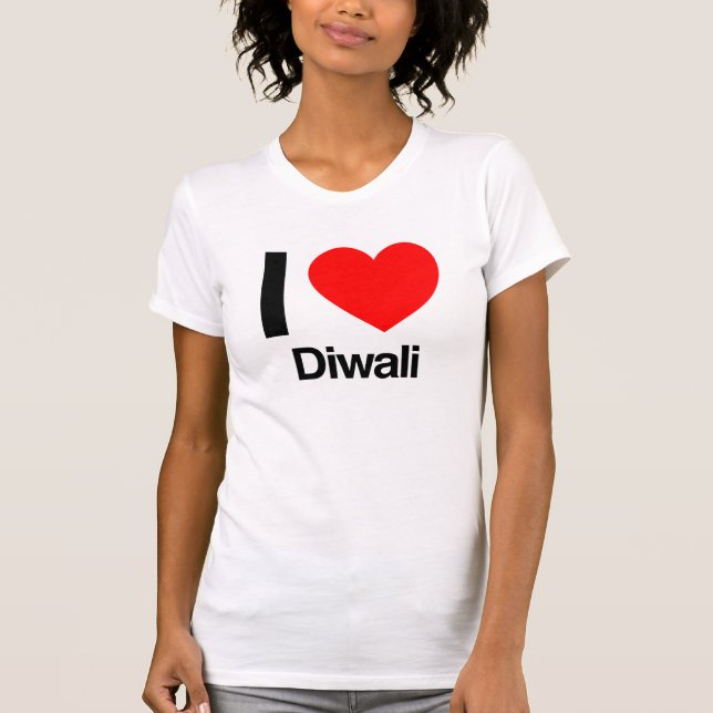 T-shirt eu amo diwali (Frente)