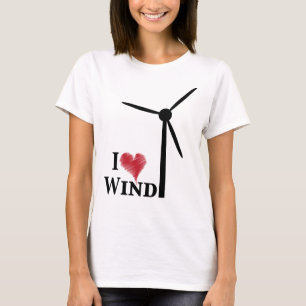 T-shirt eu amo energias eólicas