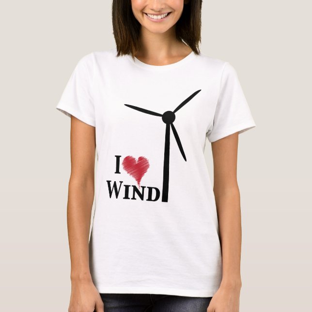 T-shirt eu amo energias eólicas (Frente)