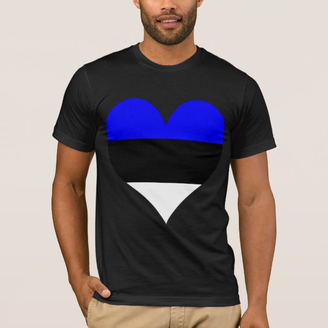 T-shirt Eu amo Estónia (Frente)