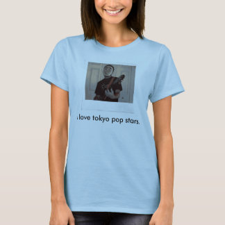 T-shirt eu amo estrela pop de tokyo