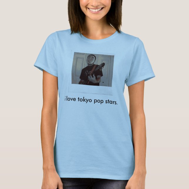 T-shirt eu amo estrela pop de tokyo (Frente)