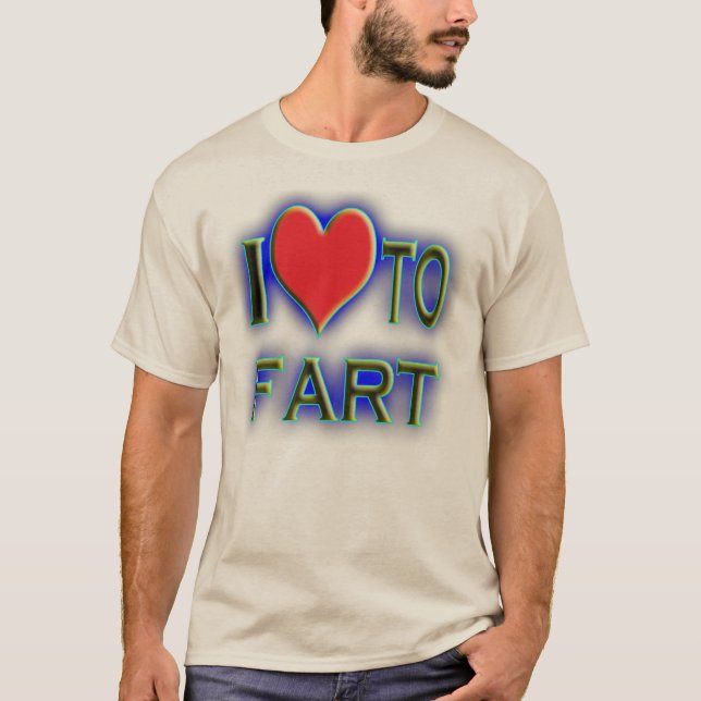 T-shirt Eu amo fart. (Frente)