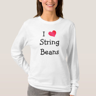 T-shirt Eu amo feijões de corda