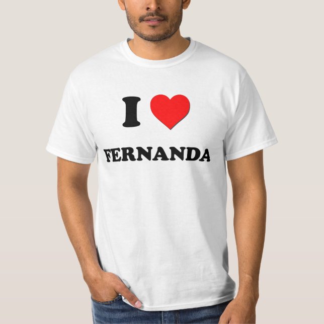 T-shirt Eu amo Fernanda (Frente)