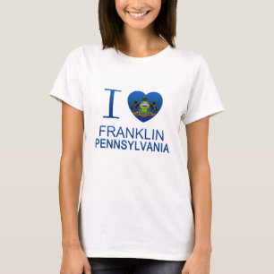 T-shirt Eu amo Franklin, PA