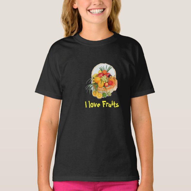 T-shirt Eu amo Frutas (Frente)