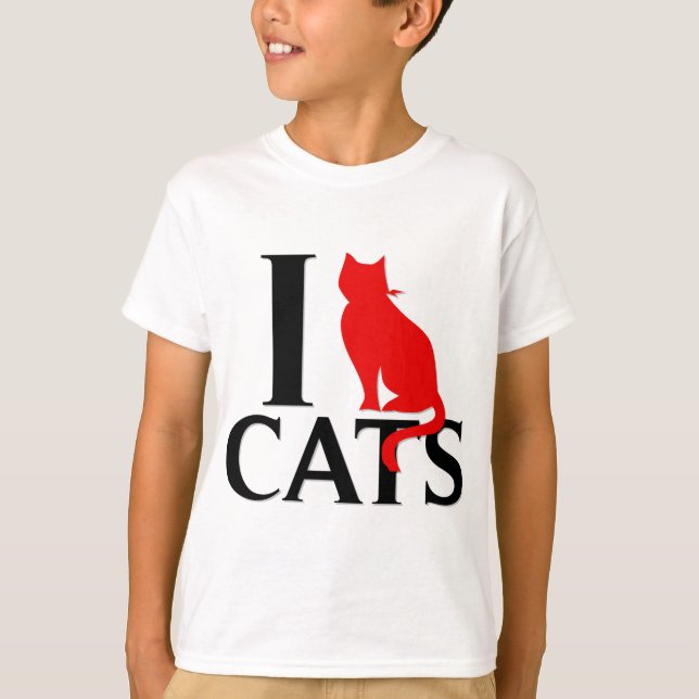 T-shirt Eu Amo Gatos (Frente)